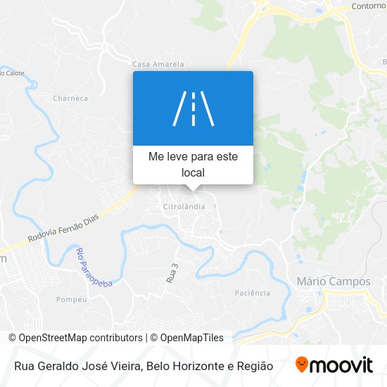 Rua Geraldo José Vieira mapa
