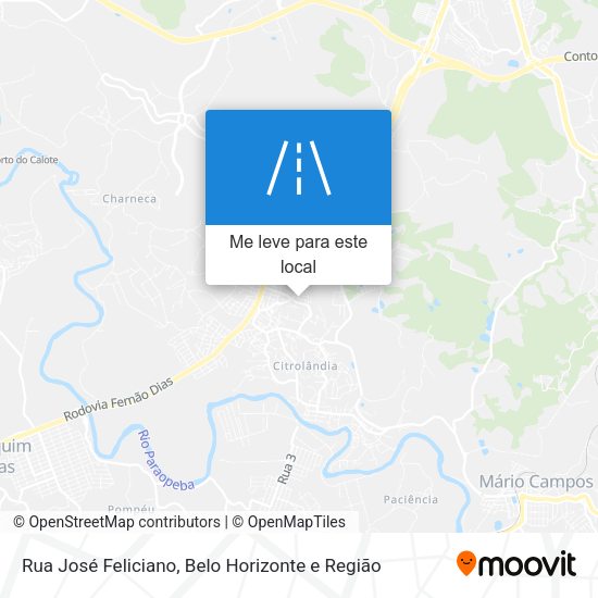 Rua José Feliciano mapa