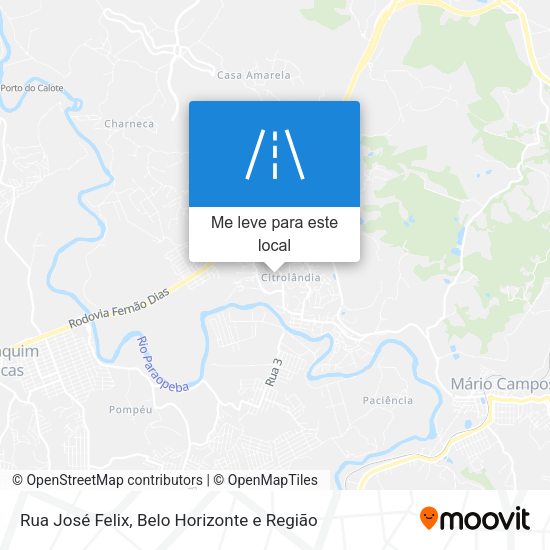 Rua José Felix mapa