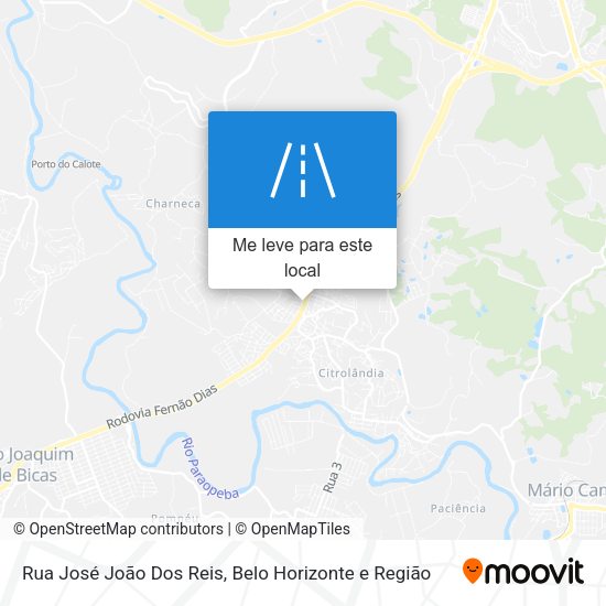 Rua José João Dos Reis mapa