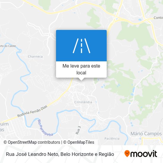 Rua José Leandro Neto mapa