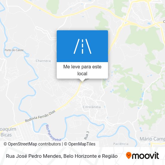 Rua José Pedro Mendes mapa