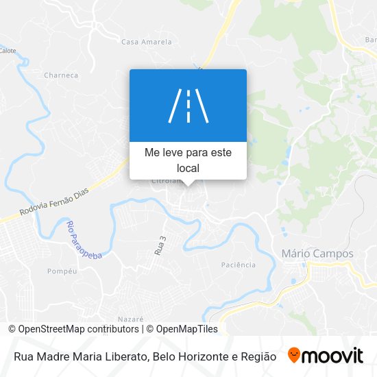 Rua Madre Maria Liberato mapa