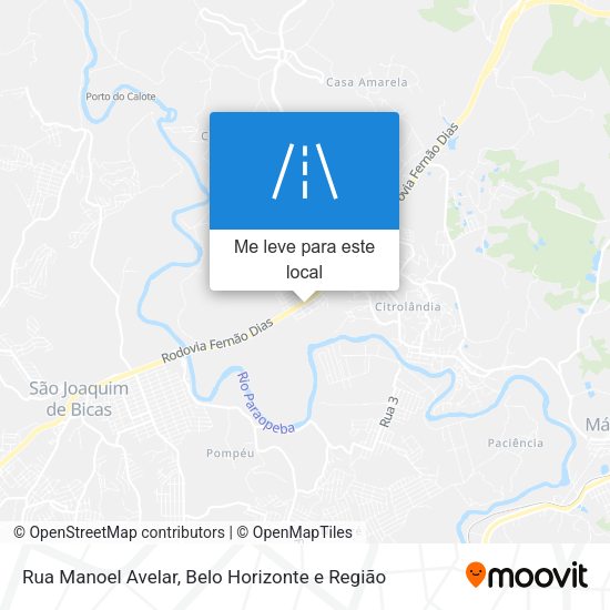 Rua Manoel Avelar mapa