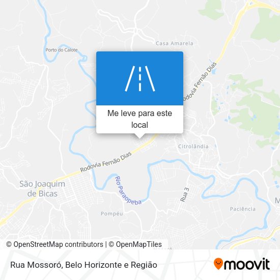 Rua Mossoró mapa