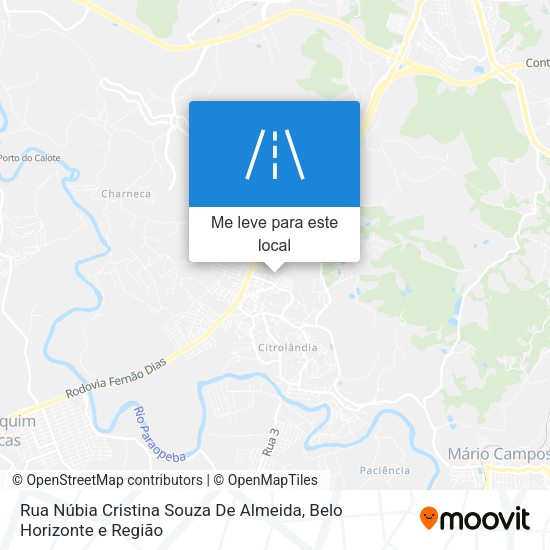 Rua Núbia Cristina Souza De Almeida mapa