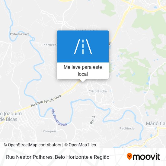 Rua Nestor Palhares mapa