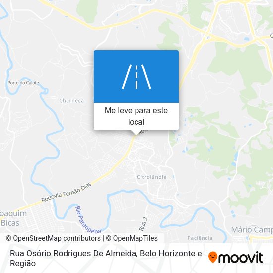 Rua Osório Rodrigues De Almeida mapa