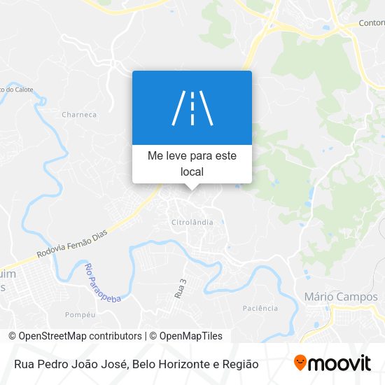Rua Pedro João José mapa