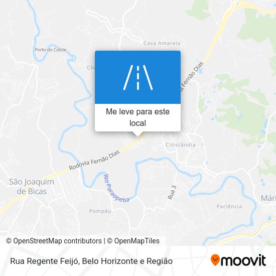 Rua Regente Feijó mapa