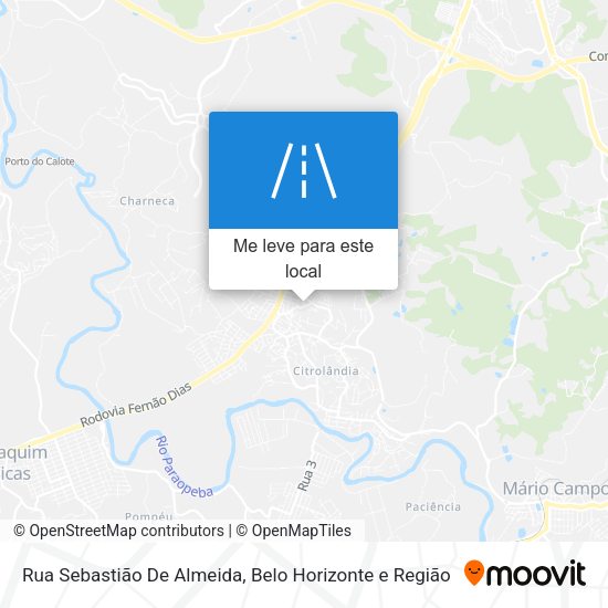 Rua Sebastião De Almeida mapa