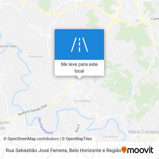 Rua Sebastião José Ferreira mapa