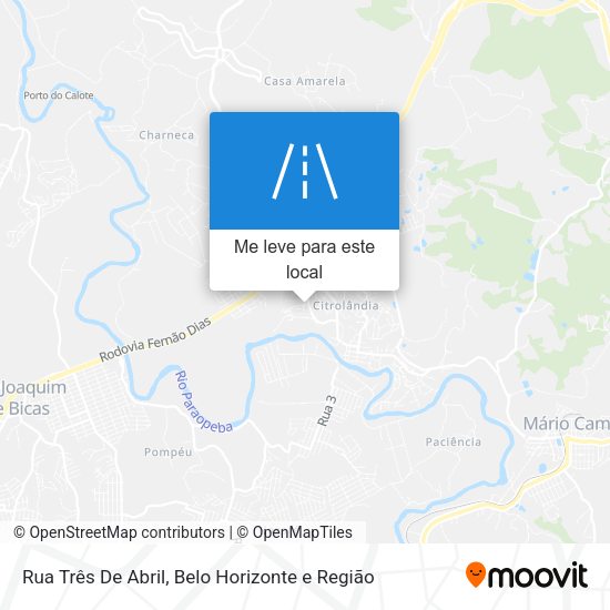 Rua Três De Abril mapa