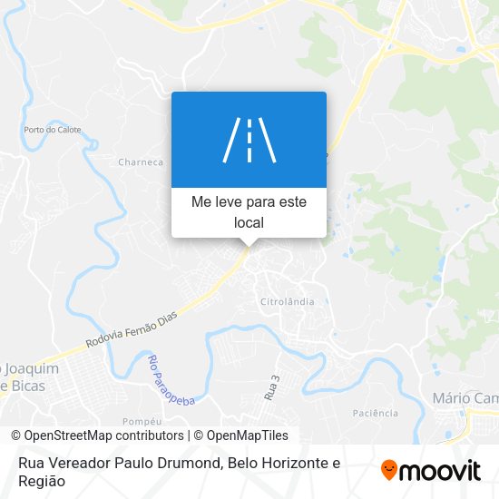 Rua Vereador Paulo Drumond mapa