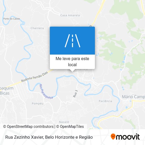 Rua Zezinho Xavier mapa