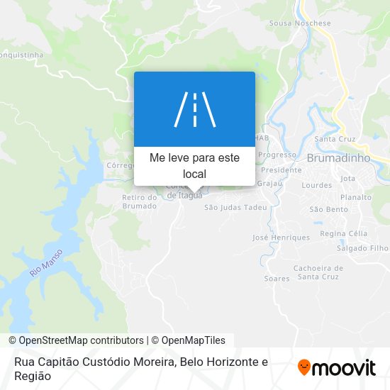 Rua Capitão Custódio Moreira mapa