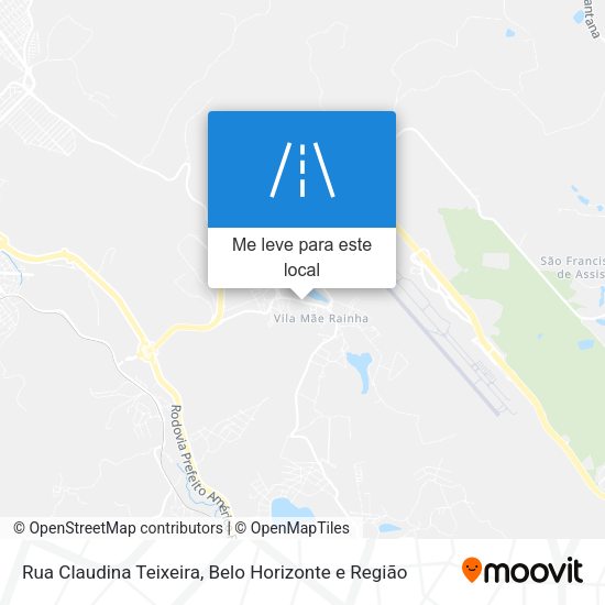 Rua Claudina Teixeira mapa