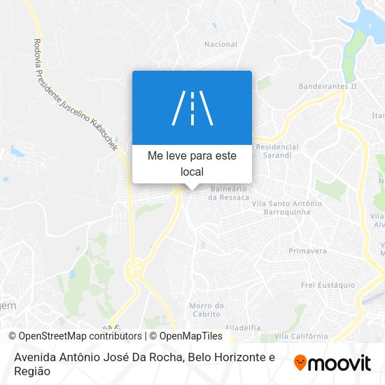 Avenida Antônio José Da Rocha mapa