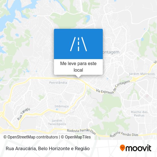 Rua Araucária mapa