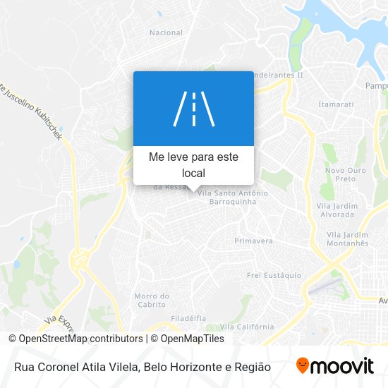 Rua Coronel Atila Vilela mapa