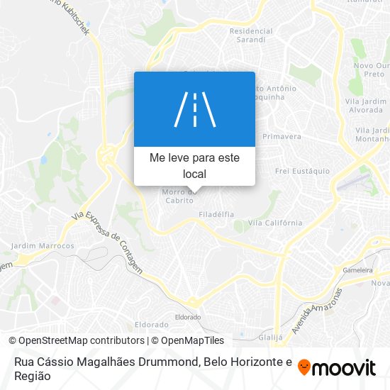 Rua Cássio Magalhães Drummond mapa