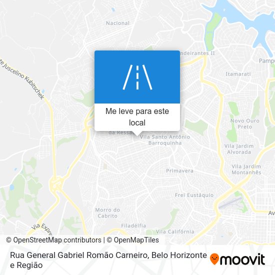 Rua General Gabriel Romão Carneiro mapa