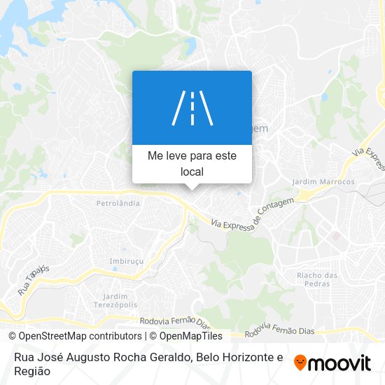 Rua José Augusto Rocha Geraldo mapa