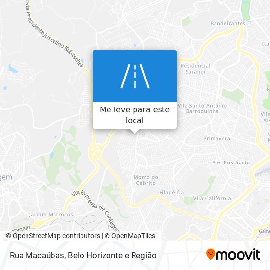 Rua Macaúbas mapa