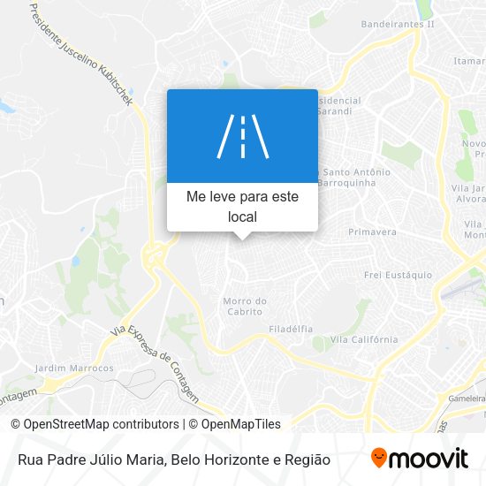 Rua Padre Júlio Maria mapa