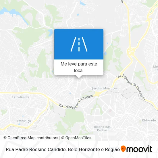 Rua Padre Rossine Cândido mapa