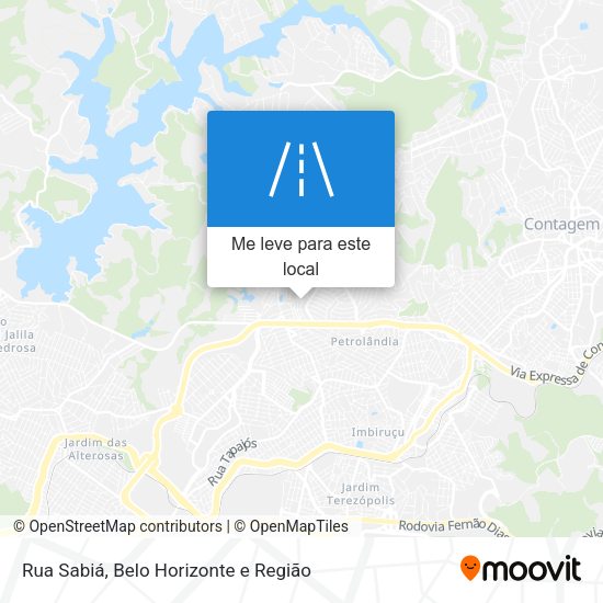 Rua Sabiá mapa