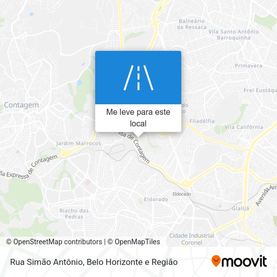 Rua Simão Antônio mapa
