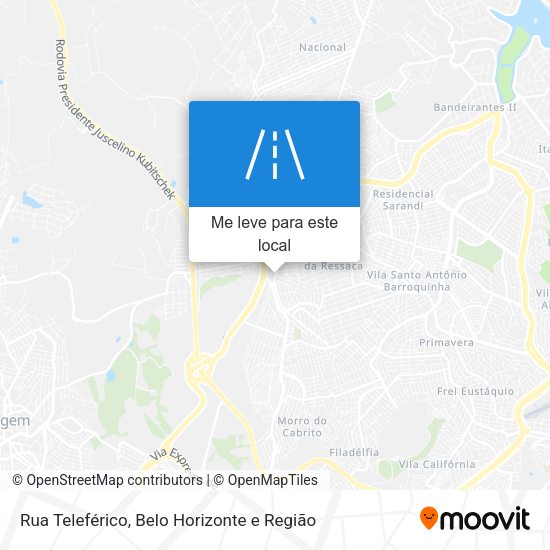 Rua Teleférico mapa