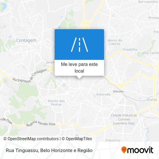 Rua Tinguassu mapa