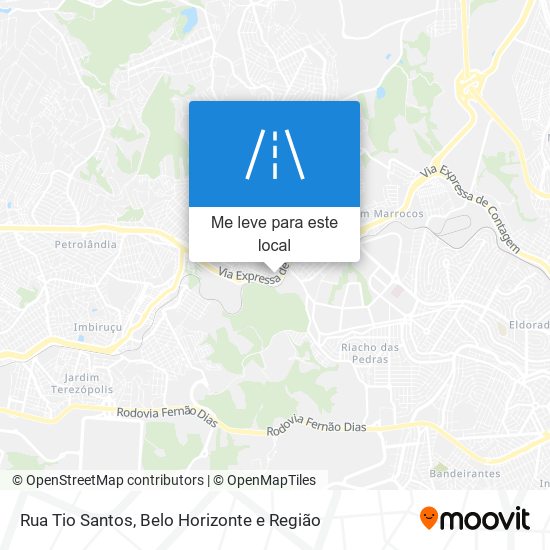 Rua Tio Santos mapa