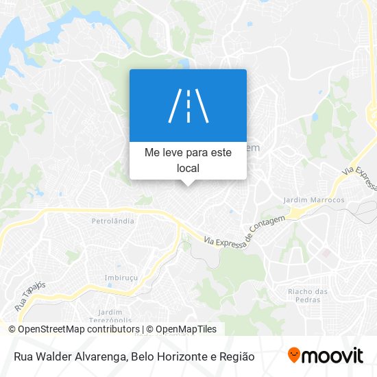 Rua Walder Alvarenga mapa