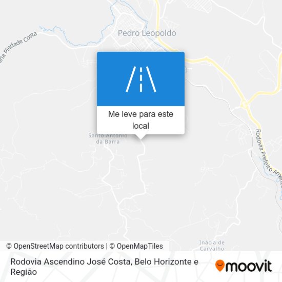 Rodovia Ascendino José Costa mapa