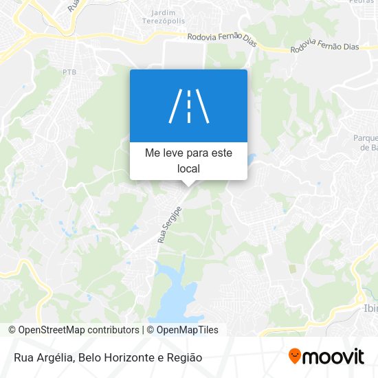 Rua Argélia mapa