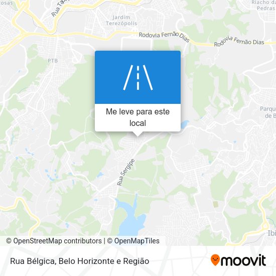 Rua Bélgica mapa