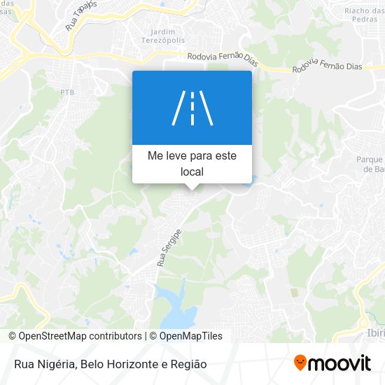 Rua Nigéria mapa