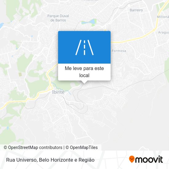 Rua Universo mapa