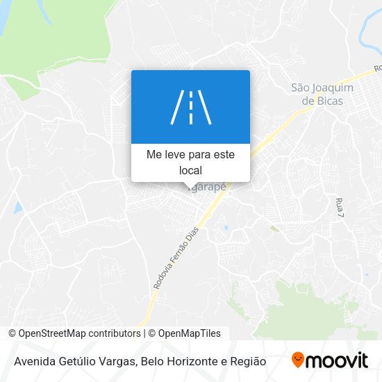 Avenida Getúlio Vargas mapa