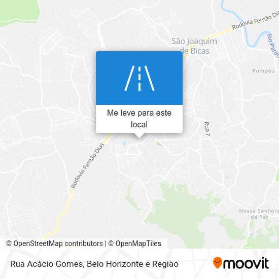 Rua Acácio Gomes mapa