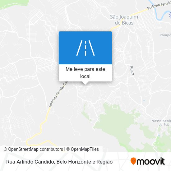 Rua Arlindo Cândido mapa