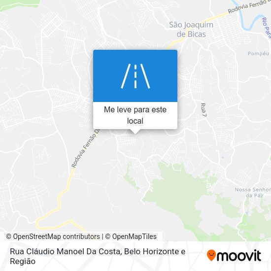 Rua Cláudio Manoel Da Costa mapa