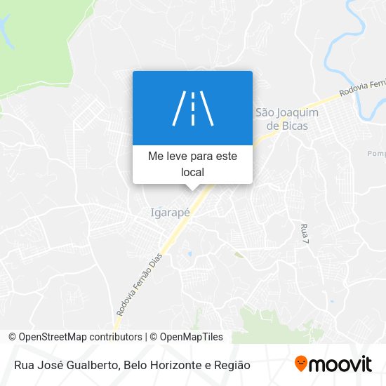 Rua José Gualberto mapa