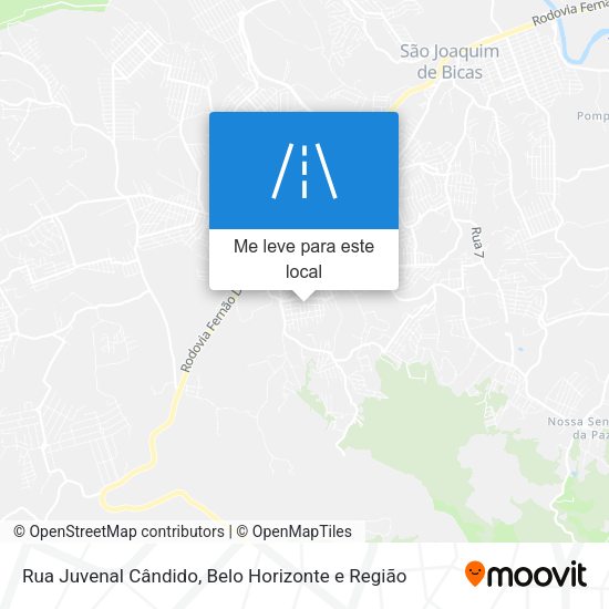 Rua Juvenal Cândido mapa