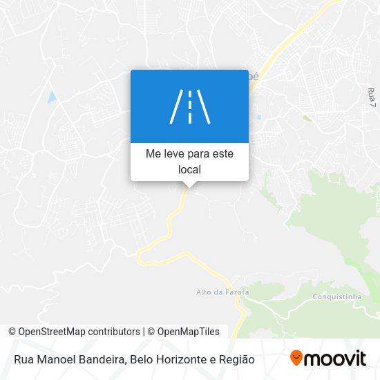 Rua Manoel Bandeira mapa
