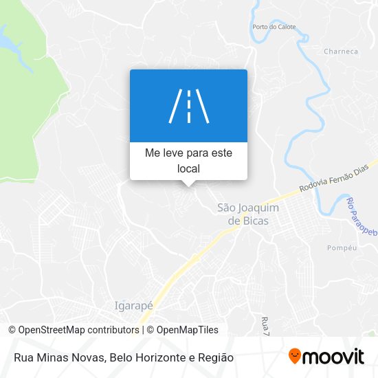 Rua Minas Novas mapa