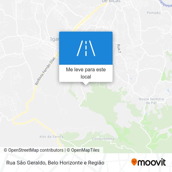 Rua São Geraldo mapa